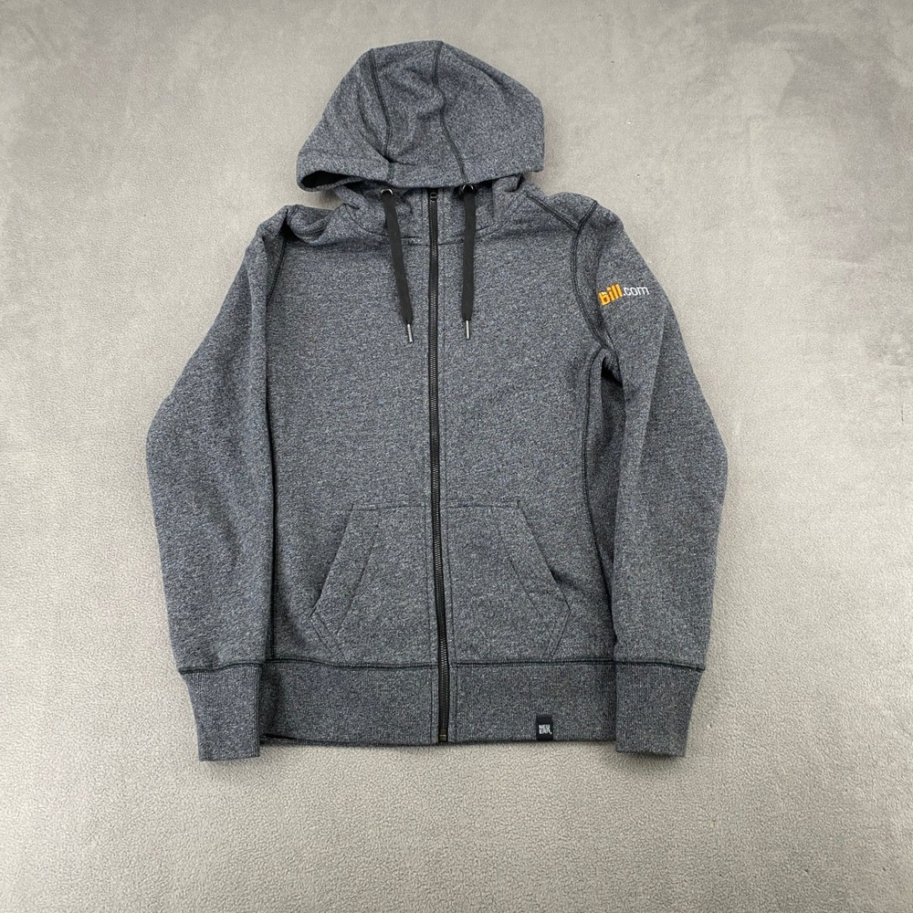 New Era Womens Small Full Zip Hoodie Gray Heather Bill.com Logo Sweatshirt